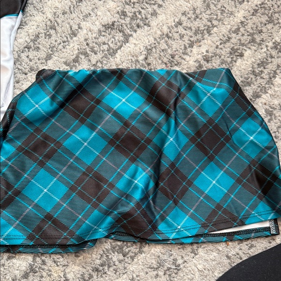 Harry Potter Hermione Kids Plaid Costume Dress  - Black and Blue 6/8 - Picture 3 of 4